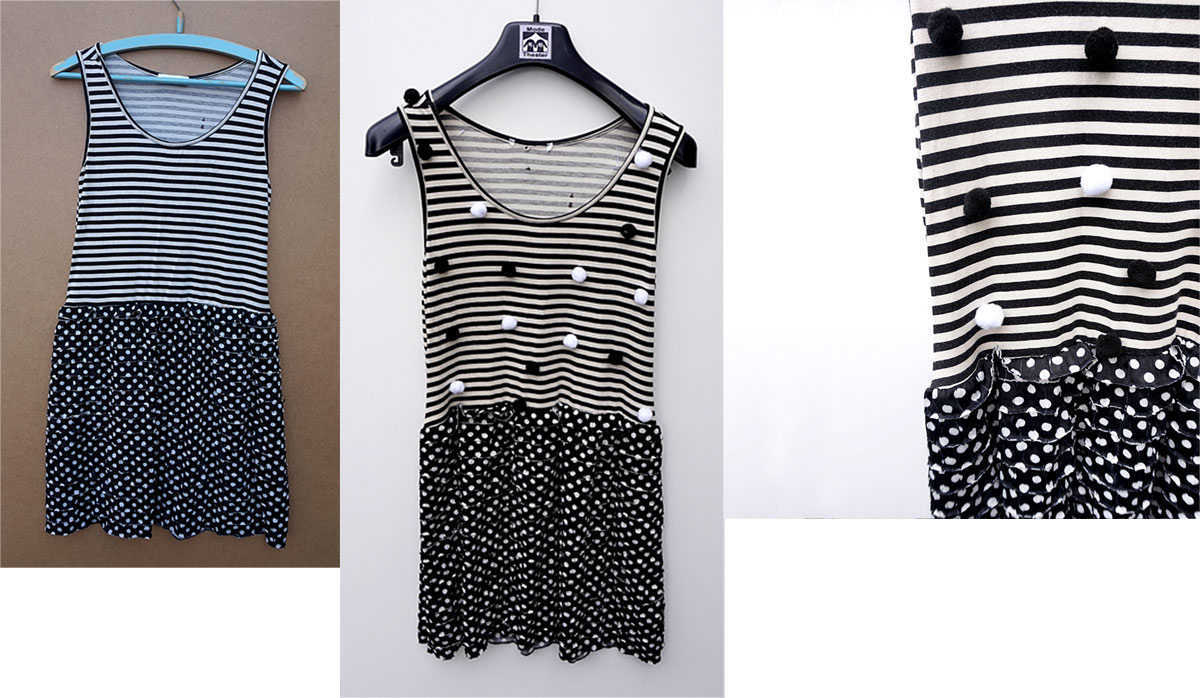 Upcycling_Kleid_Pompom