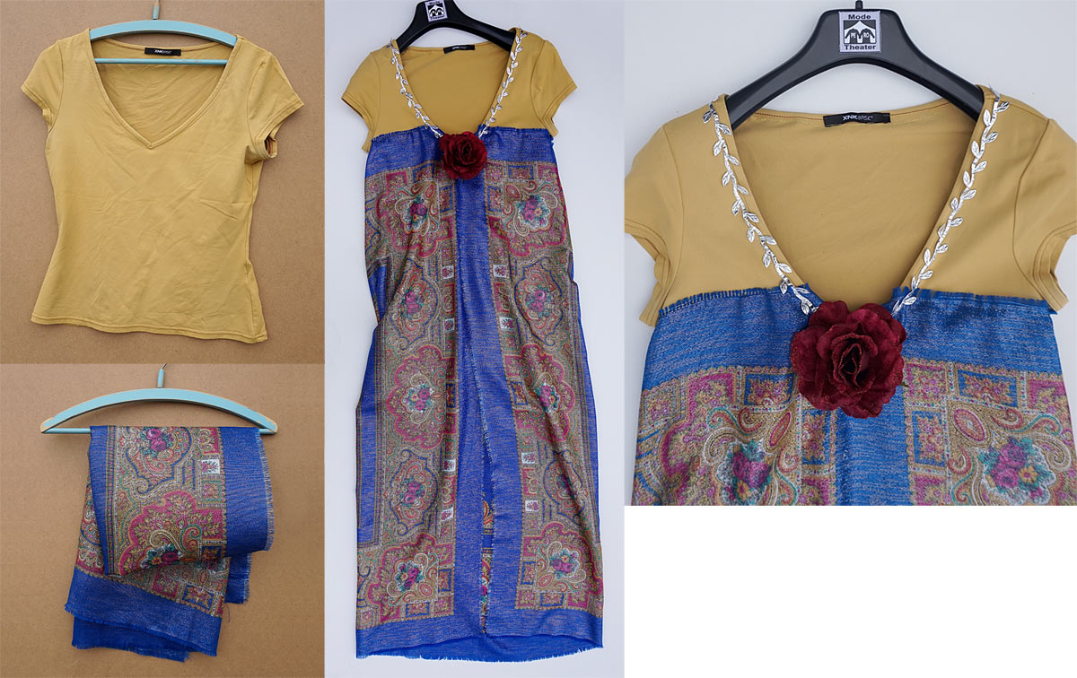 Upcycling_Kleid_Tuch_Rose